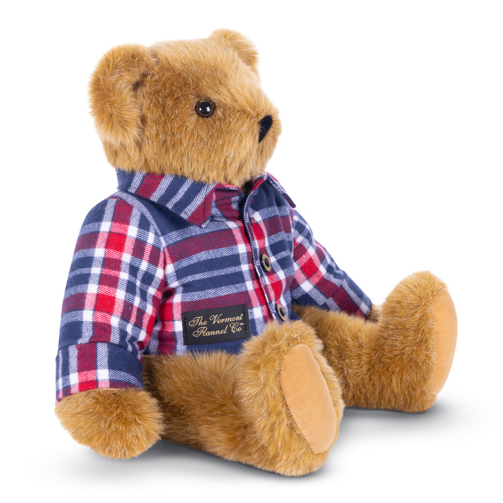 15 In. Vermont Flannel Bear, Liberty Plaid