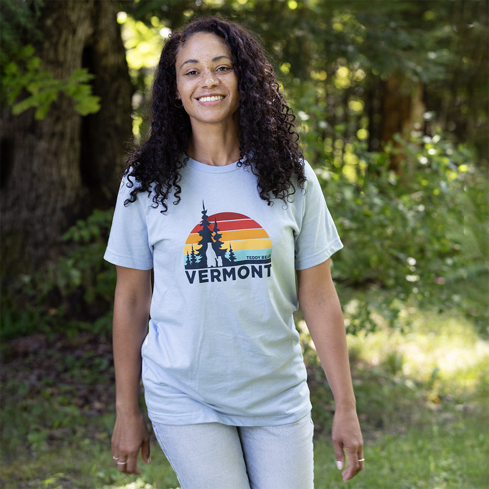 Vermont Sunrise Graphic T-shirt, Light Blue